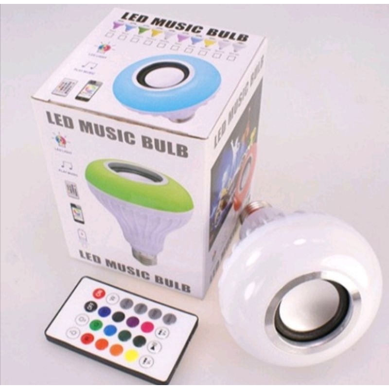 Bola Lampu Speaker Bluetooth musik BOHLAM 2 IN 1 SPEAKER LED