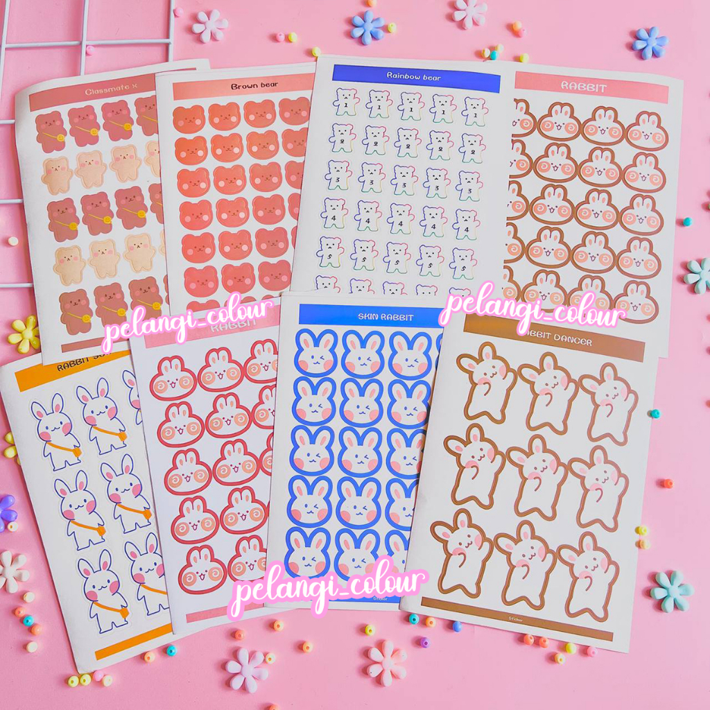 

Sticker Stiker kelinci bear
