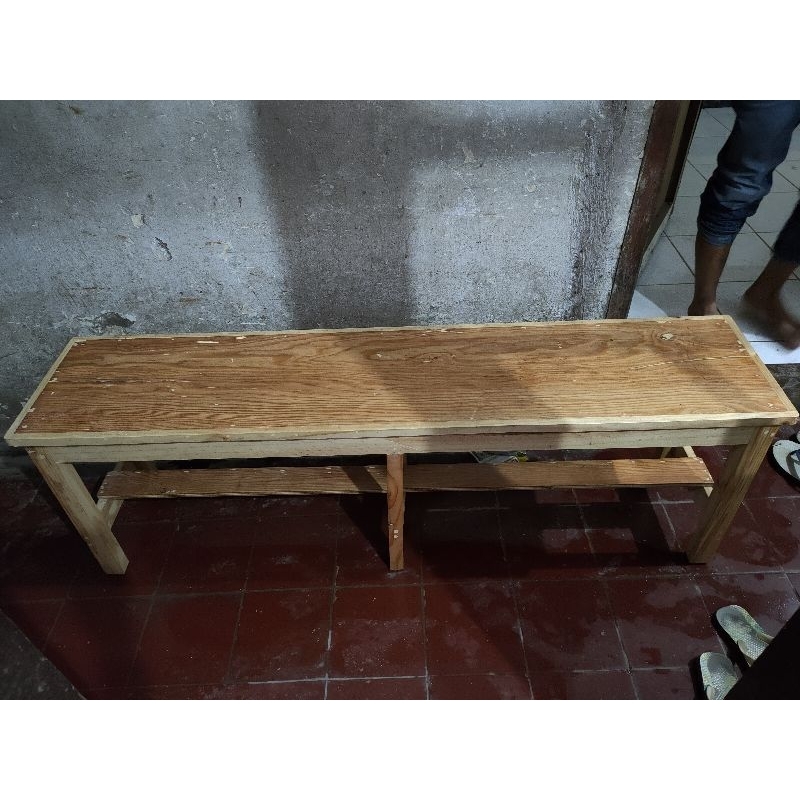 Bangku kayu jati panjang