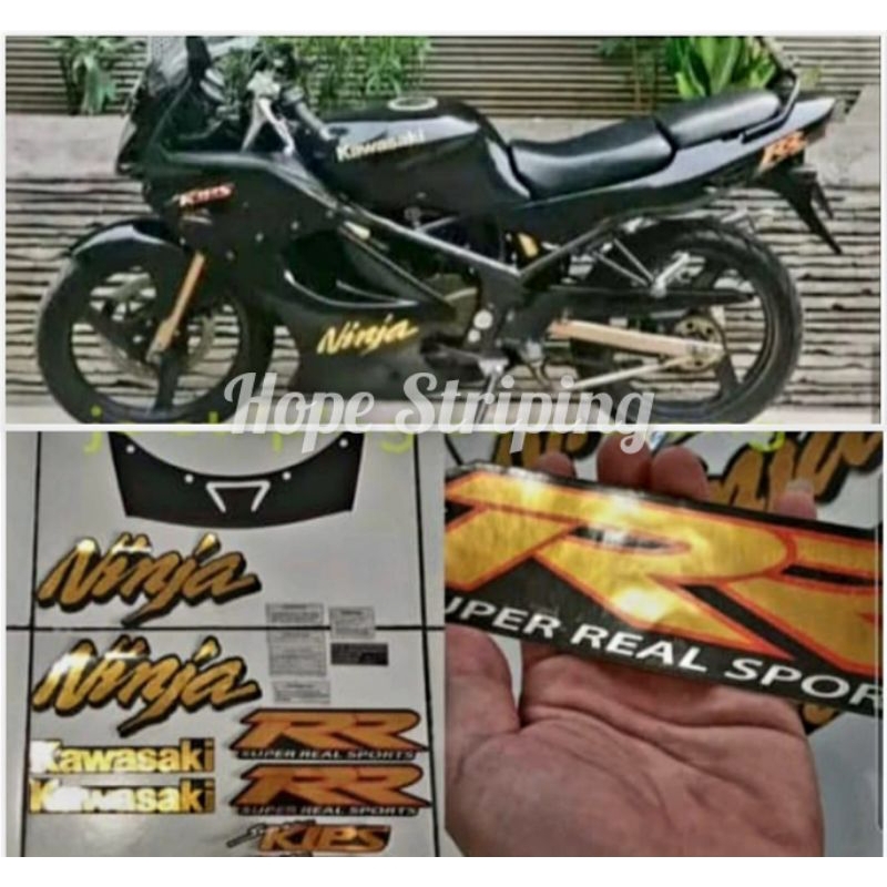 Striping Ninja RR old full body Hitam Chrome