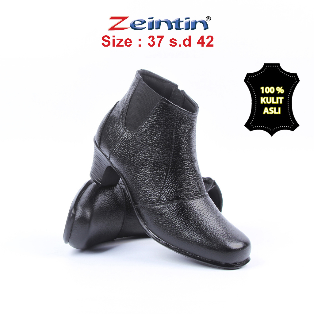 Zeintin - Sepatu Boots Wanita Bahan Kulit Asli Sepatu Boots Formal WanitaSepatu Boot Fashion Wanita Sepatu Kerja Wanita BJ