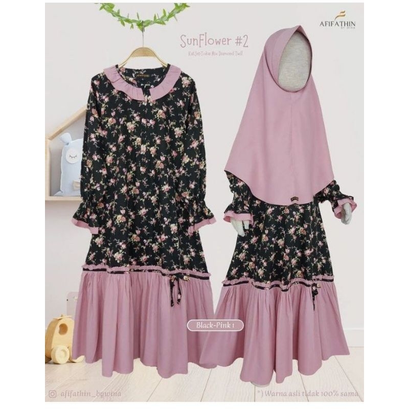 Afifathin SunFlower #2 Set Gamis Kids XS