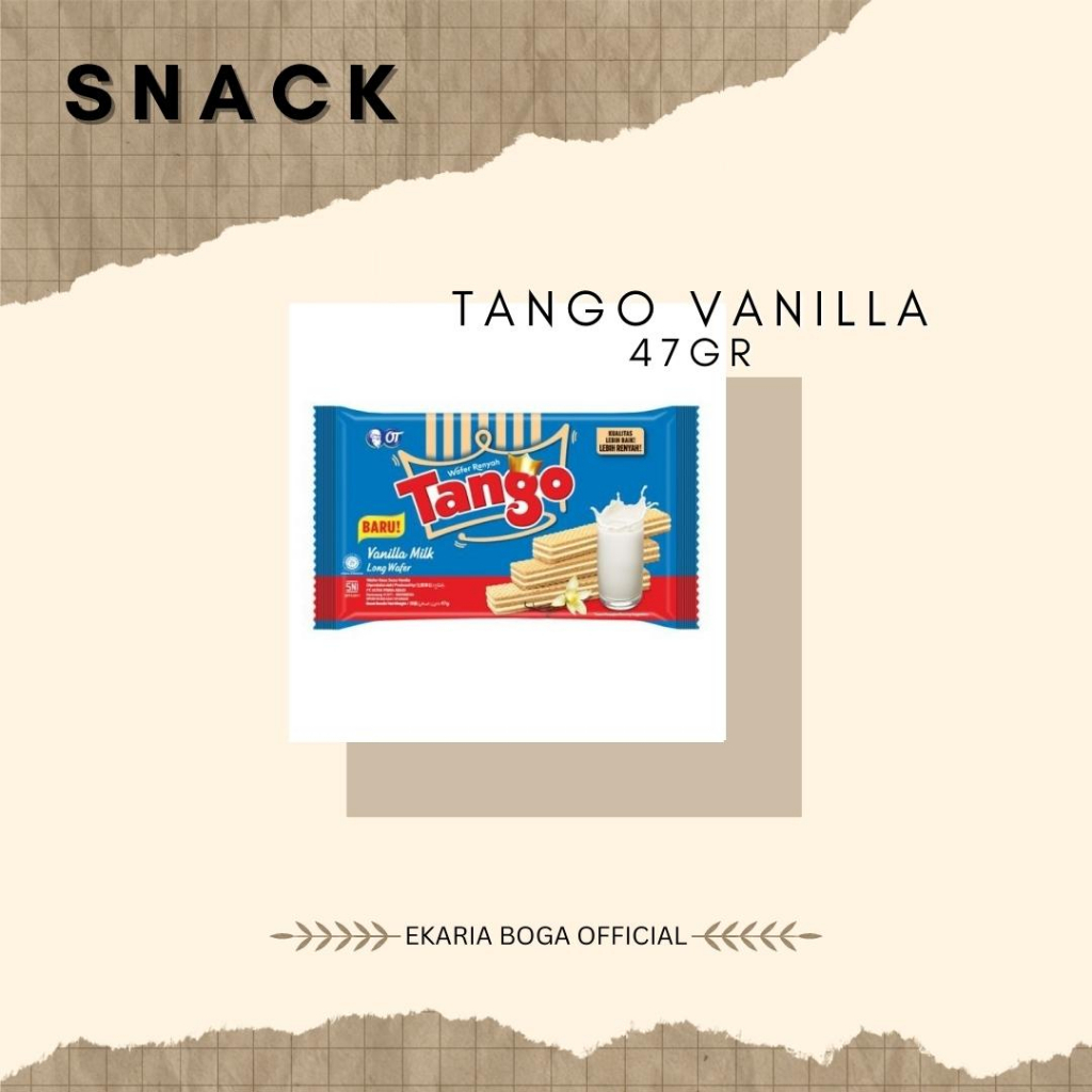 

SNACK | BISKUIT | WAFER | TANGO | TANGO WAFER | TANGO VANILA 47GR