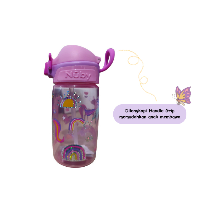 Nuby Flip It Bolt / Botol Minum Anak 18m+ - 415ml (Tersedia varian warna)