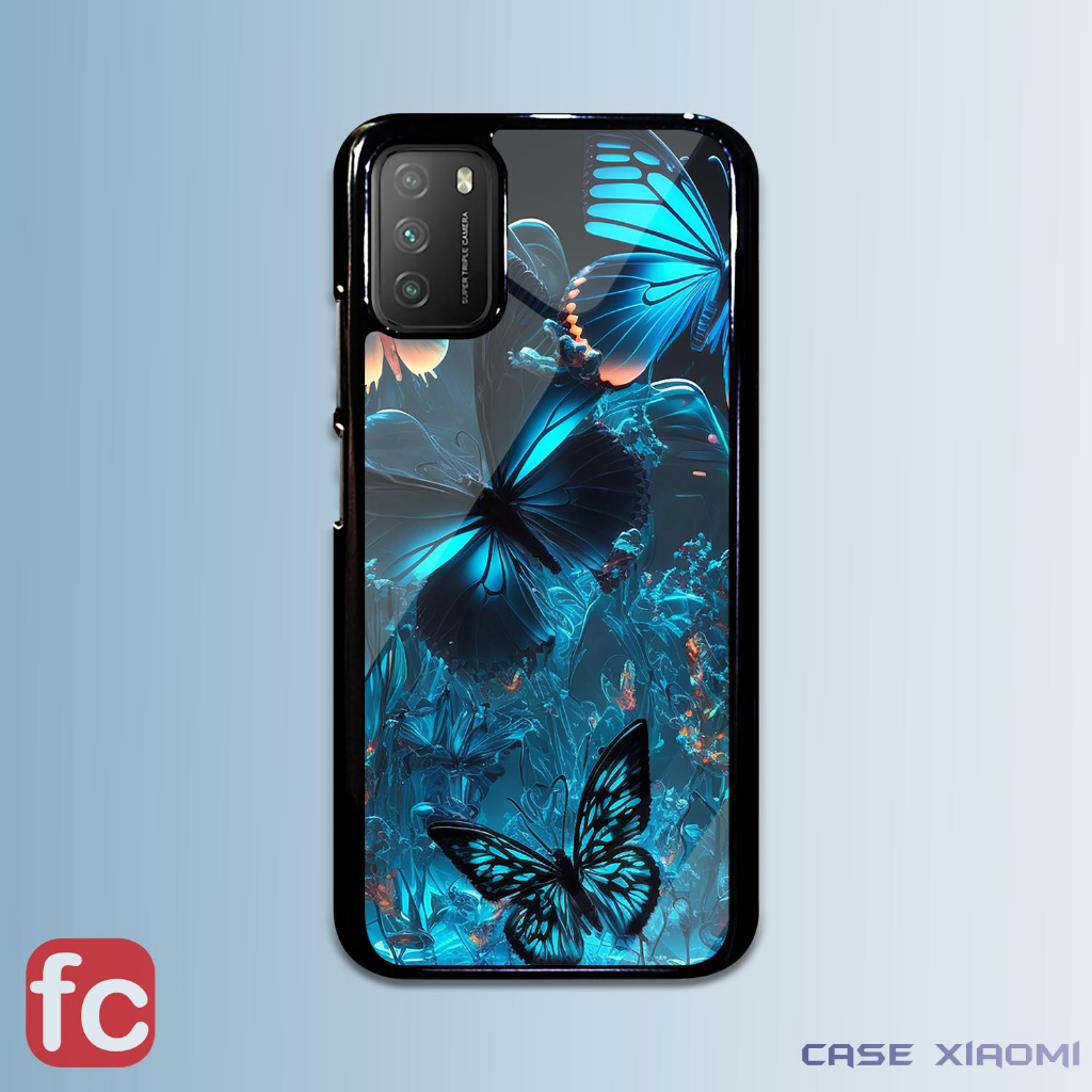 Case Glossy HD Xiaomi Poco m3 4G Redmi 9T [FR64] Butterfly Kupu2 Aesthetic Casing Redmi 9t Poco m3 |