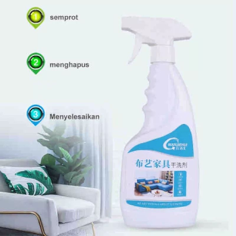 MH80PEMBERSIH FURNITURE PEMBERSIH SERBAGUNA/WANJIEHUI 500ML/PEMBERSIH SOFA KAIN KARPET GORDEN/PEMBERSIH KERAK KASUR JAKET/PEMBERSIH FURNITURE 500ML