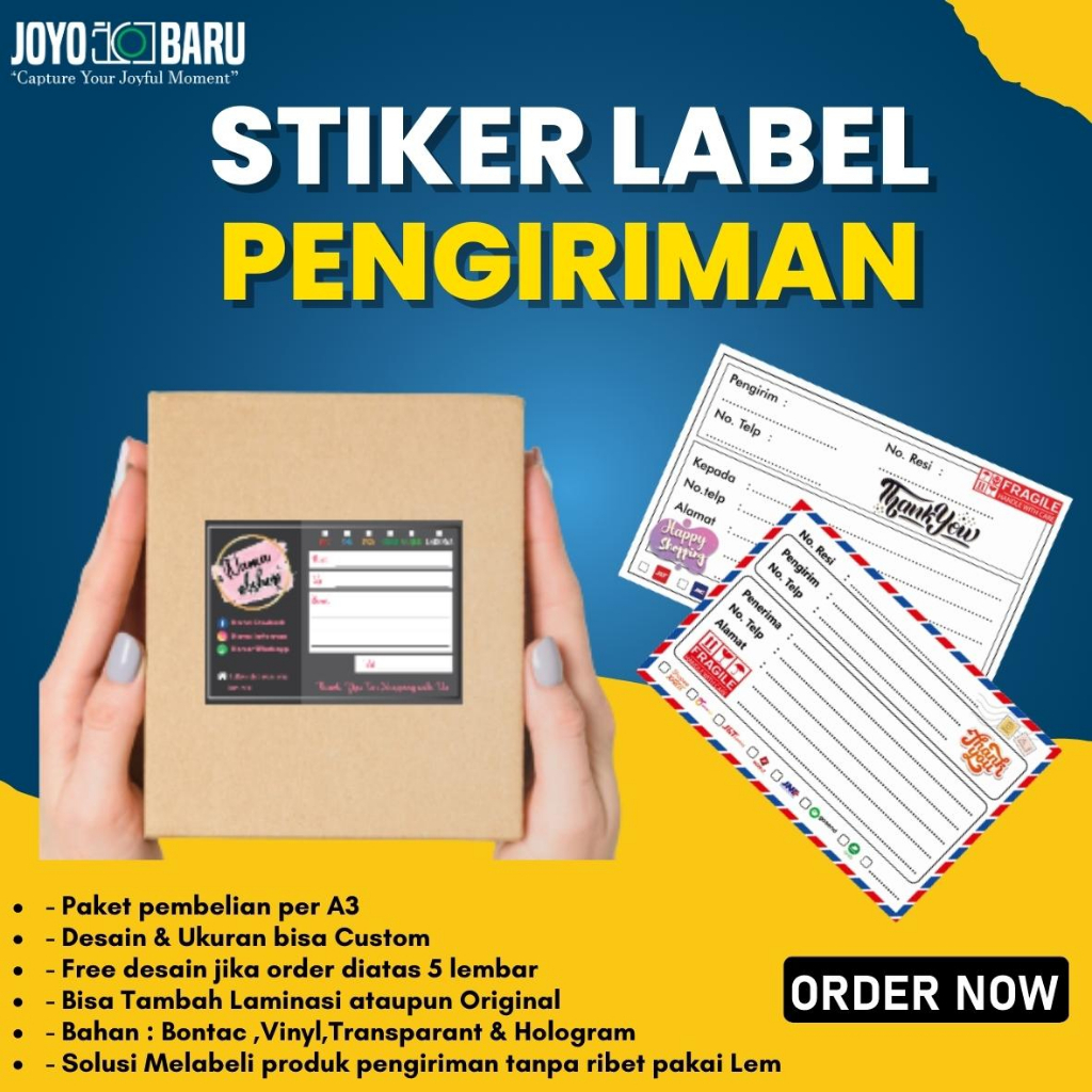 

STIKER LABEL PENGIRIMAN OLSHOP MURAH MERIAH ! | PROSES CEPAT TANPA PO | PO HANYA UNTUK JAGA2 KETERLAMBATAN SAJA