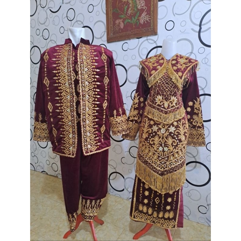 baju pengantin minang full payet jepang