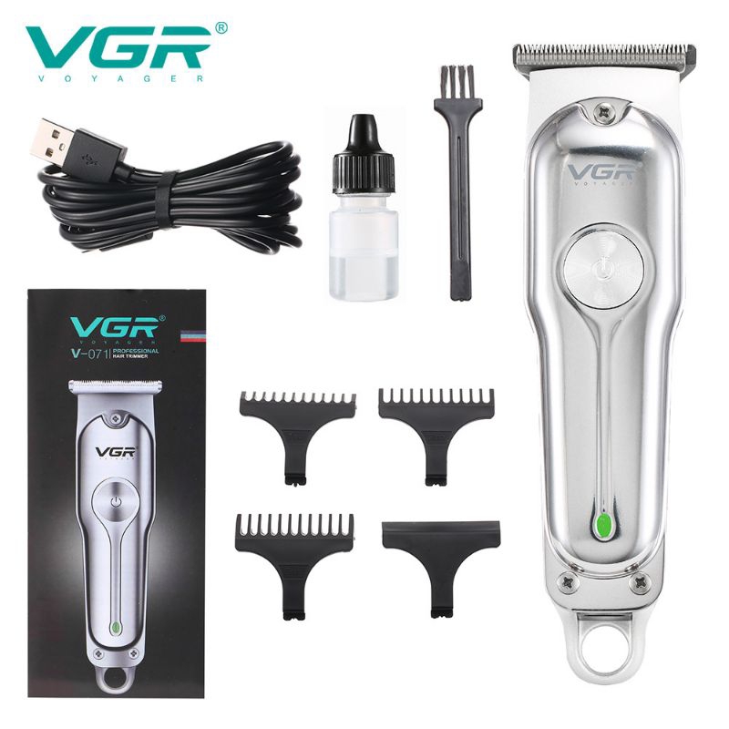 VGR kemei Alat Cukur Rambut tanpa kabel elektrik baterai pangkas USB charger barbershop
