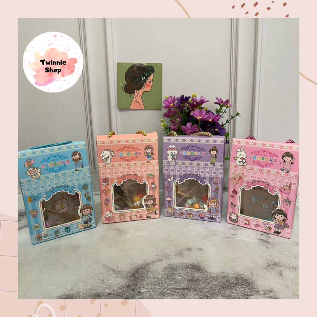 

PAKET DIY SEAL WAX + STICKER LWX-737 STIKER SET DIY LUCU UNIK HADIAH KADO FREE BOX PEACH WARNA WARNI LUCU SOUVENIR COD