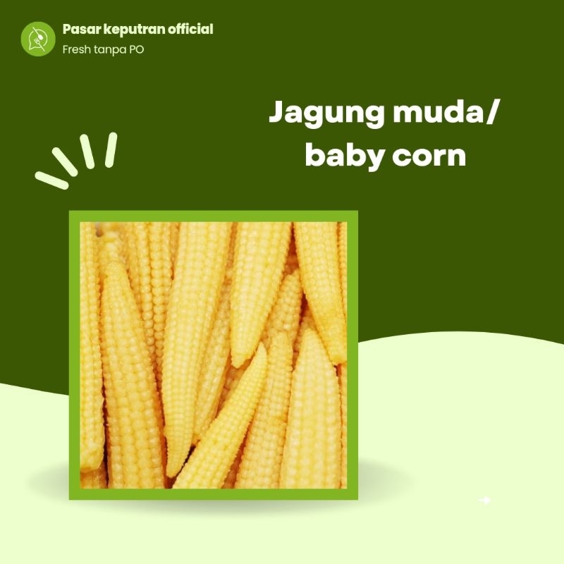 

Janten/jagung muda/baby corn 250gr, janten,jagung