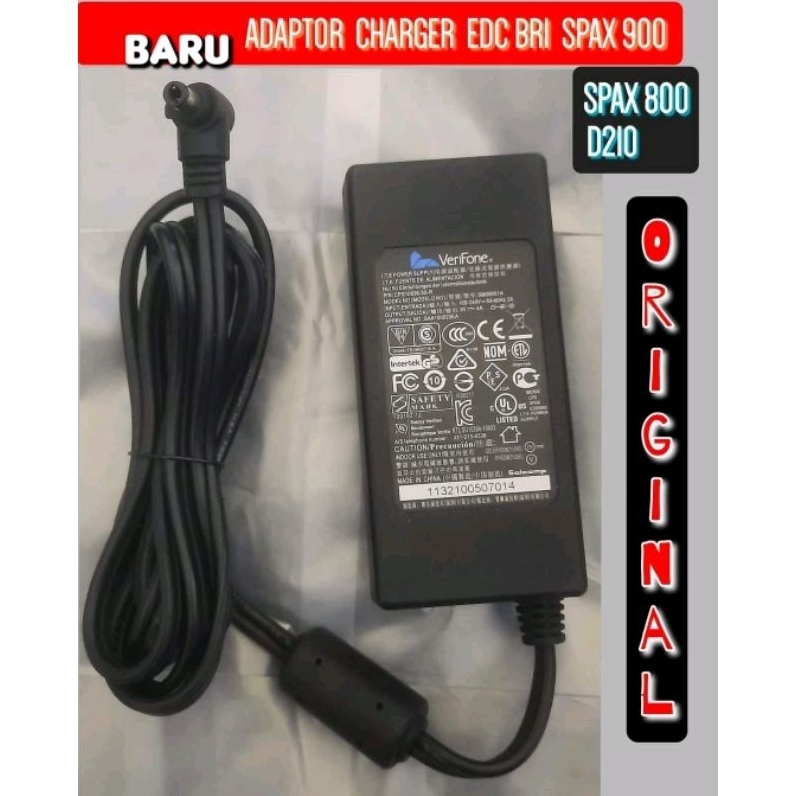 ADAPTOR MESIN EDC BRI SPAX 900  CHARGER EDC D210  EDC BCA ( ORIGINAL PART )