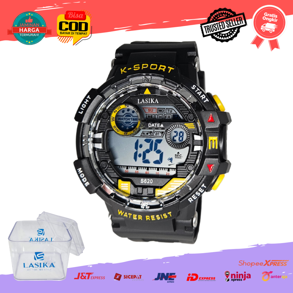 [COD] Jam Tangan Sport Digital Anak Remaja Pria Cowok  Lasika 620 Besar Water Resist Anti Air