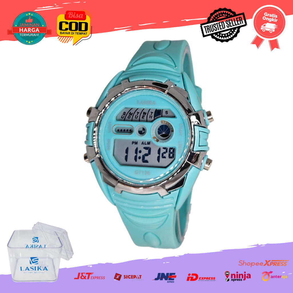 [COD] Jam Tangan Sport Digital Anak Cewek Remaja Lasika 701Kecil Water Resist Anti Air