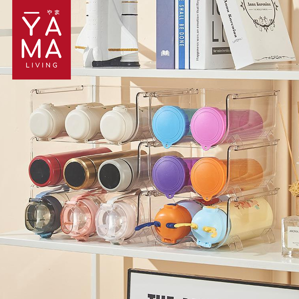 YAMA HIGA Bottle Organizer Storage Rak Tempat Tumblr Penyimpanan Botol Minum Akrilik Kotak Transparan