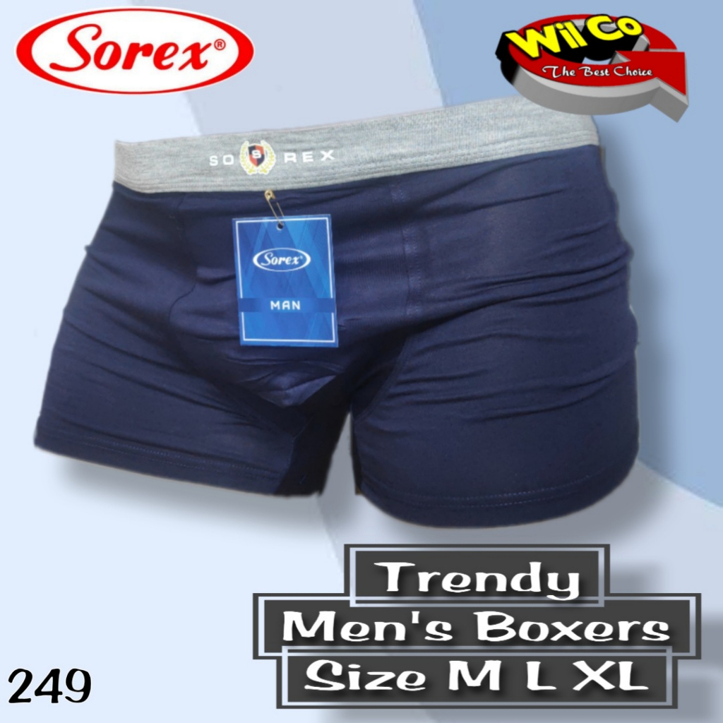 K249D - (DIJUAL PER 1 BOX ISI 2 Pcs) CELANA DALAM BOXER PRIA DEWASA SOREX SIZE M - XL