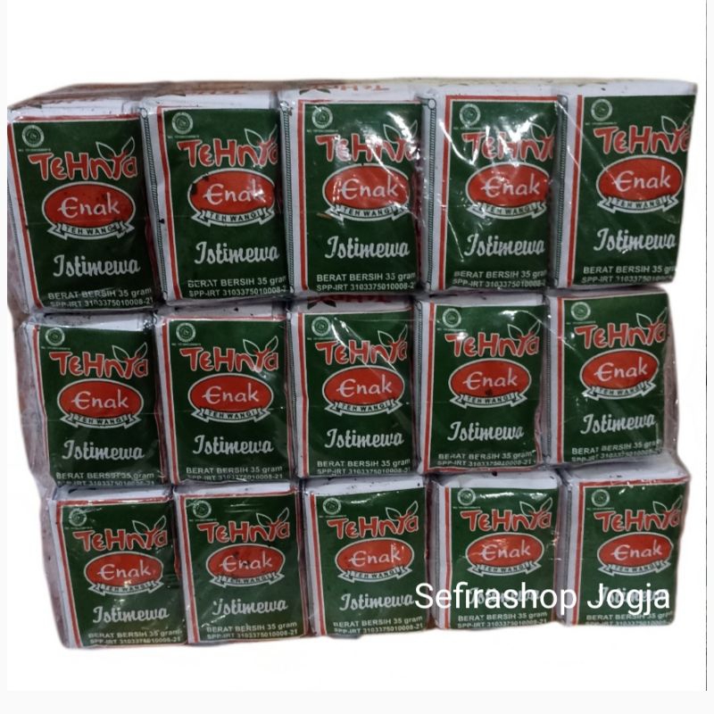 

Teh Enak Wangi Melati Istimewa 1 pack isi 10 bungkus x 35 gram