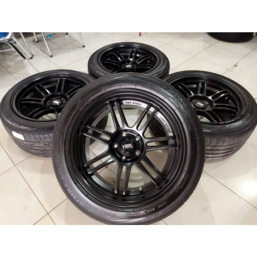 Velg Mobil Racing Bekas BOON HSR R18 Lebar 9,5 Baut 5 BAN 235 50 R18