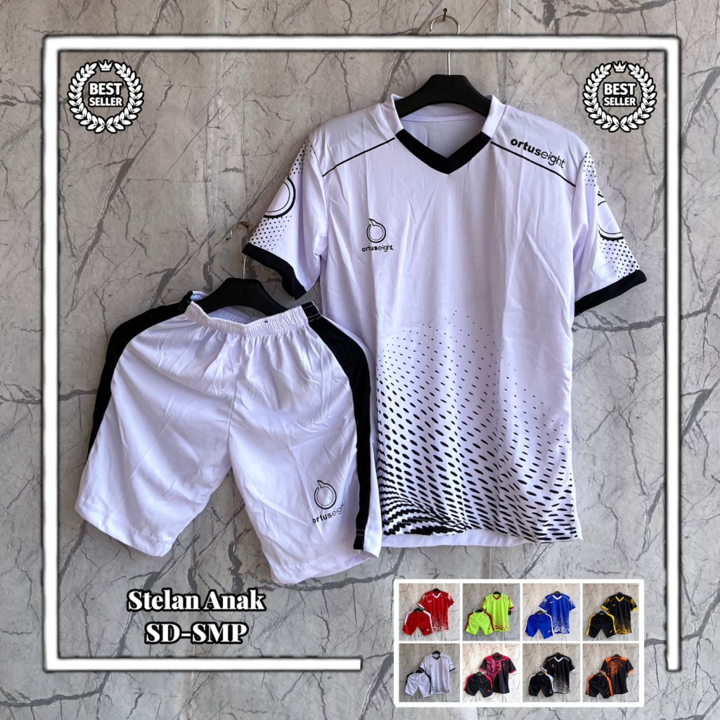 Jersey Bola Anak Anak Umur 5-15 Tahun Baju Futsal Anak SD/SMP