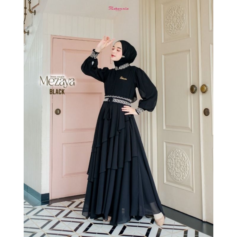Mezaya Dress by Zabannia | Gamis Dress Layer | Original Dress by Zabannia | Karina Dress by Zabannia (Siap Kirim)