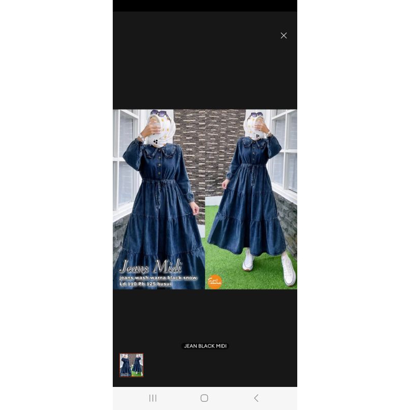 Gamis Jeans midi