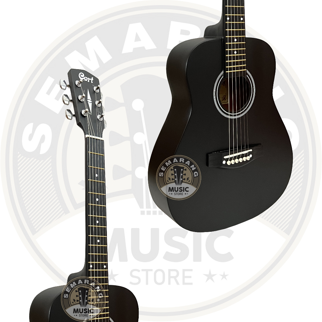 Gitar Akustik ¾  Cort Custom Tanam Besi Gitar 3/4 Cort Custom Termurah Paket Super Komplit