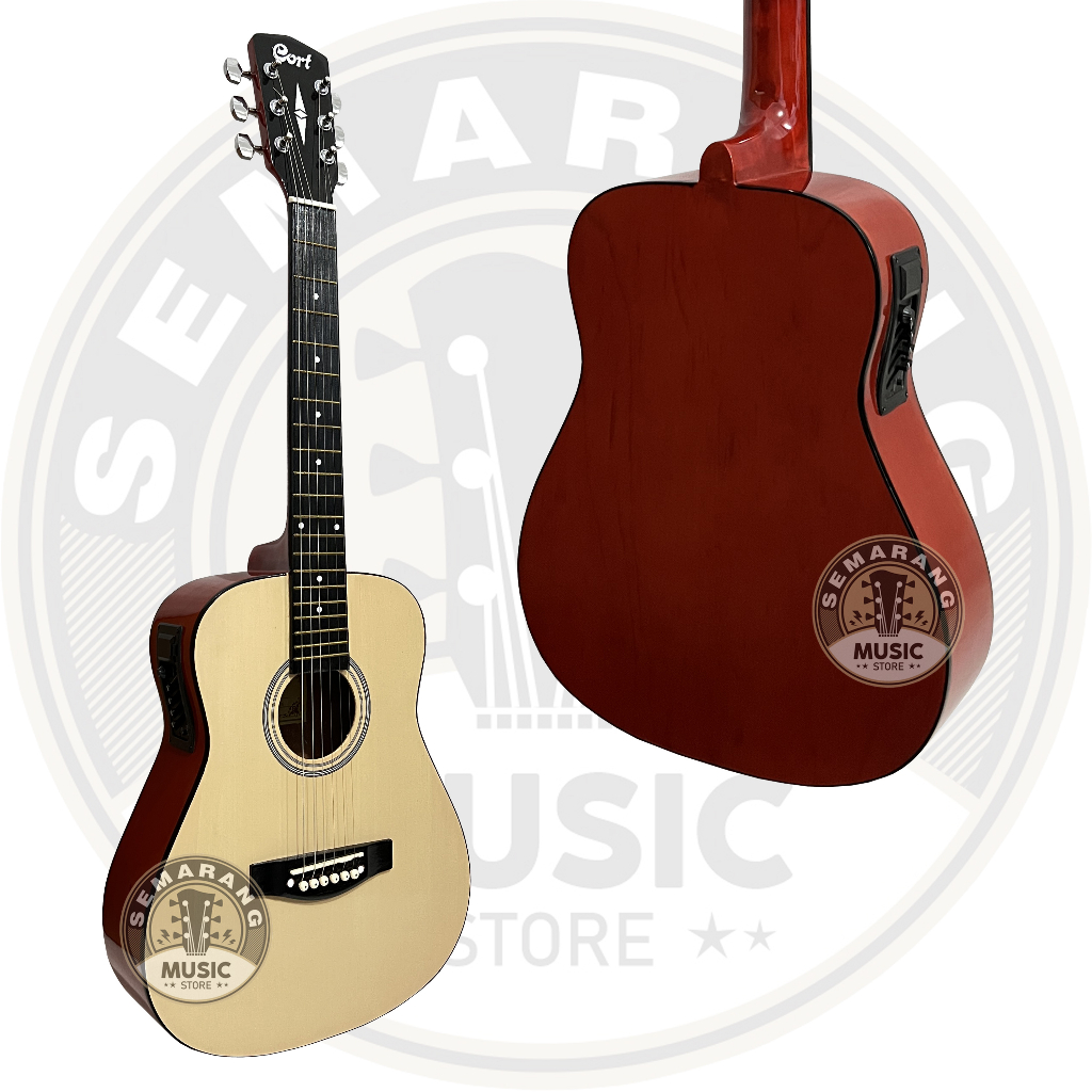 Gitar Akustik Elektrik ¾  Cort Custom Tanam Besi Gitar 3/4 Cort Custom Termurah Eq 7545R Paket Super Komplit