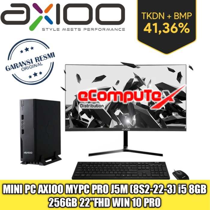 MINI PC AXIOO MYPC PRO J5M (8S2-22-3) i5 8GB 256GB 22&quot;FHD TKDN RESMI