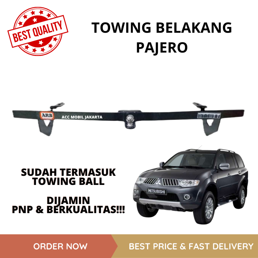 TOWING BAR BELAKANG PAJERO - TOWING BESI PENGAMAN BEMPER BELAKANG PAJERO LAMA