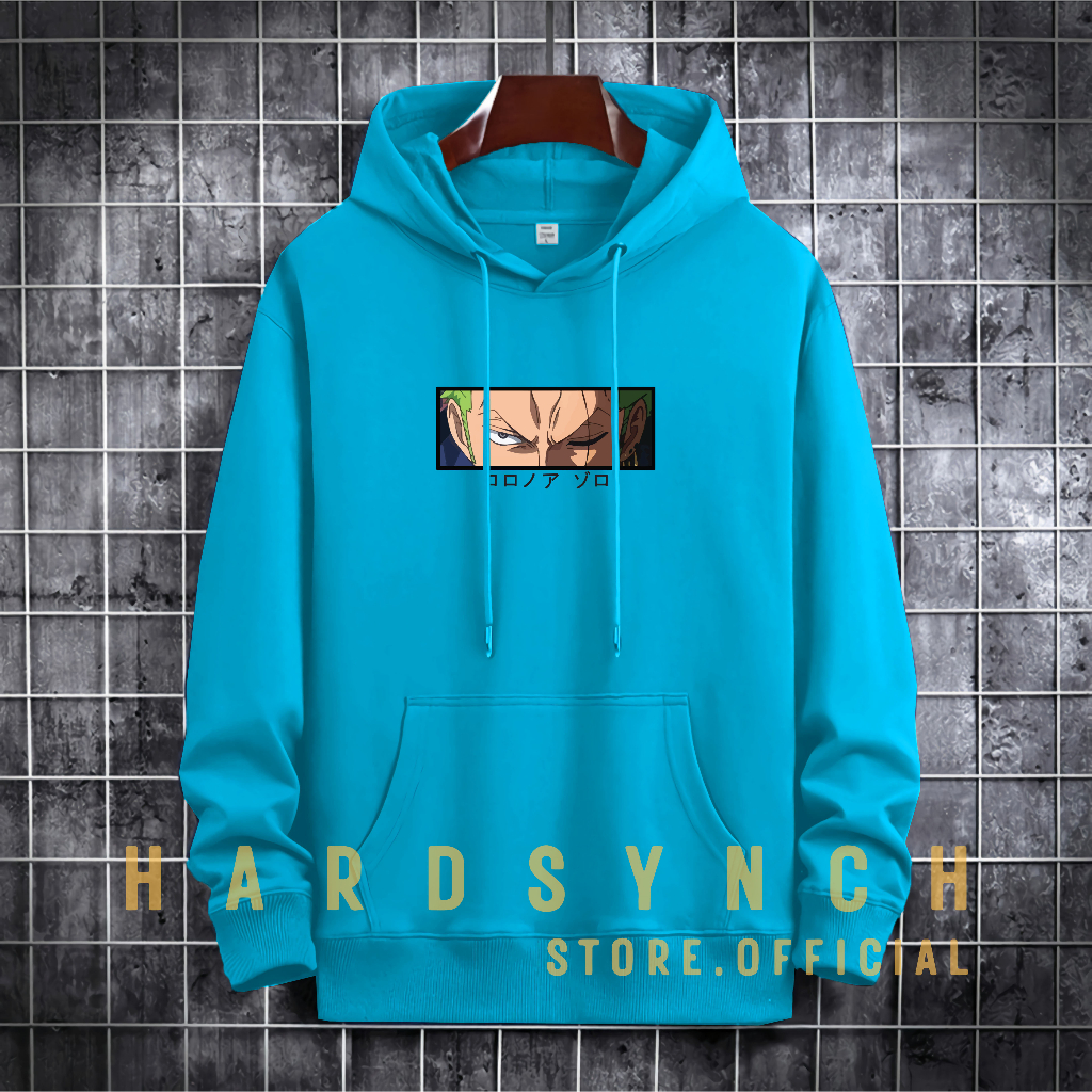 Sweater Hoodie Rorona Zoro Unisex ( Pria &amp; Wanita ) Premium Quality S-XXL Cotton Fleece / Hoodie Korean Style / Sweater Hoodie / Hoodie Polos / Hoodie Wanita / Hoodie Pria / Sweater Hoodie Distro Original ( RZ 142 )