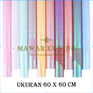 

[ 5 Lembar ] Korean Flower Wrap Glitter Hologram / kertas Cellophane Glitter - AIWF