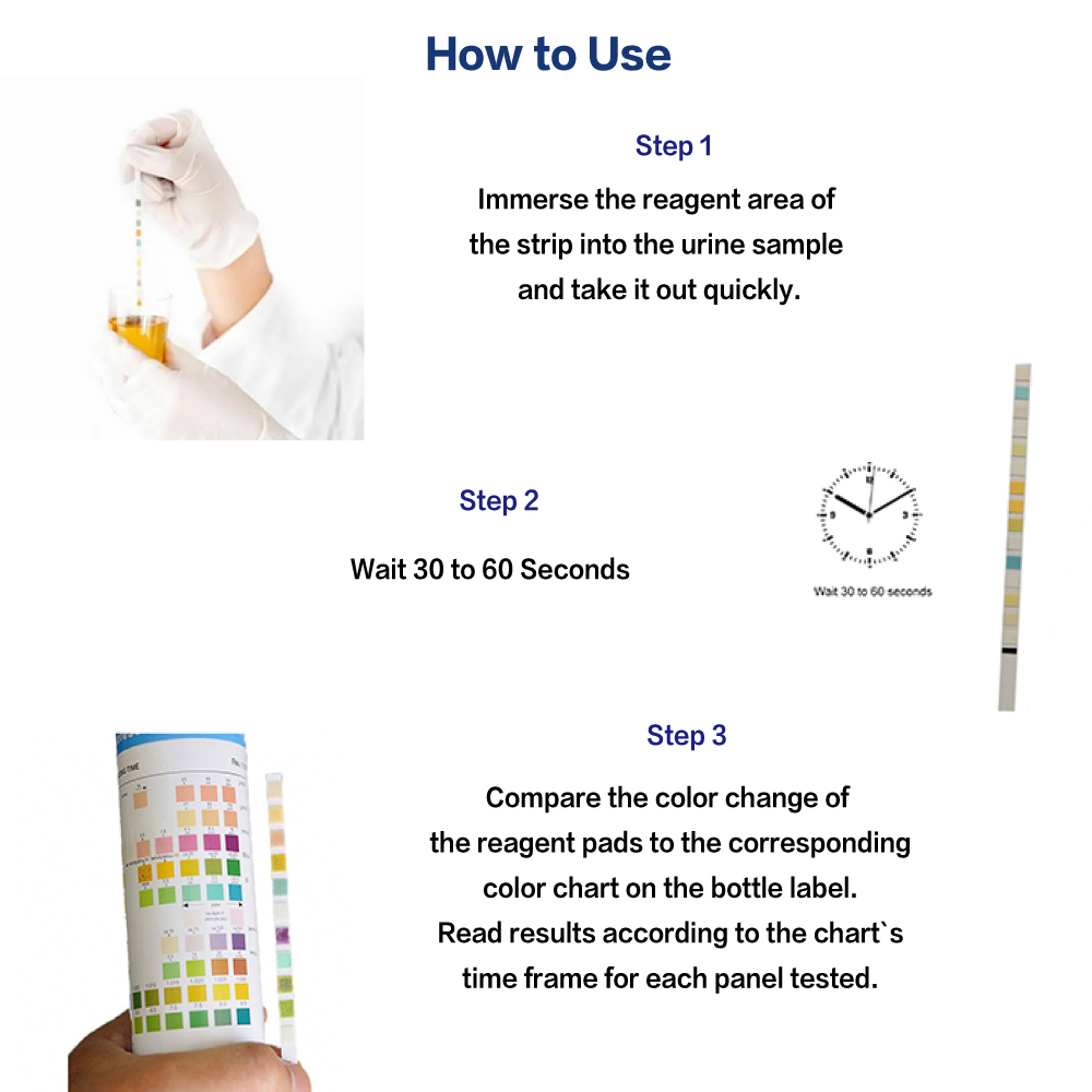 ACCUSURE 100Pc Urine Test Strip Kit 10Item Health check Self-Test for Pregnant Losing Weigt Diabetic