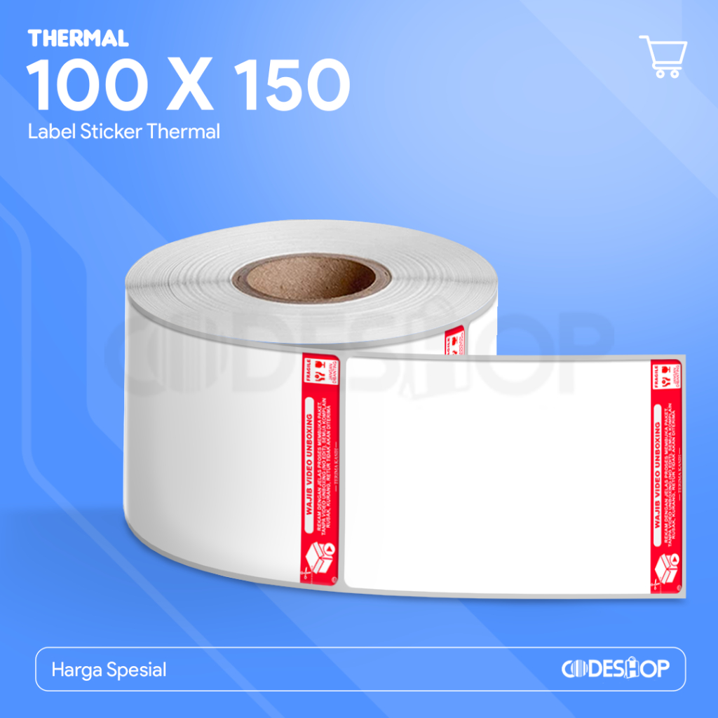 

Label Thermal 100 x 150 / 100X150 mm / 100x150mm Stiker Unboxing 500