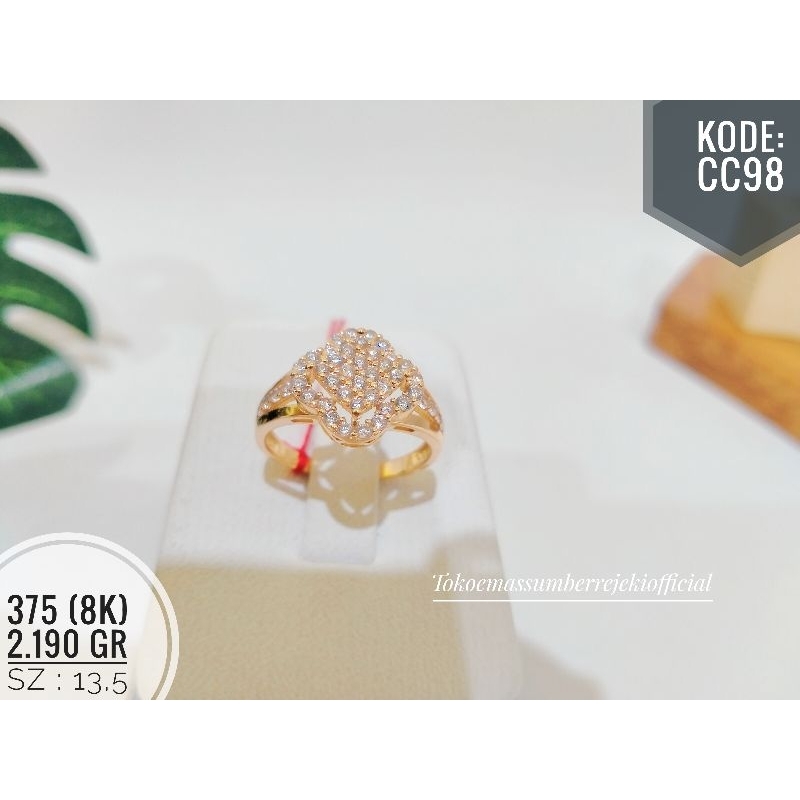 x5n Cincin cor padat 375 size 15 / Cincin cor padat 8k /  cincin / cincin 375 / cincin 8k / cincin k