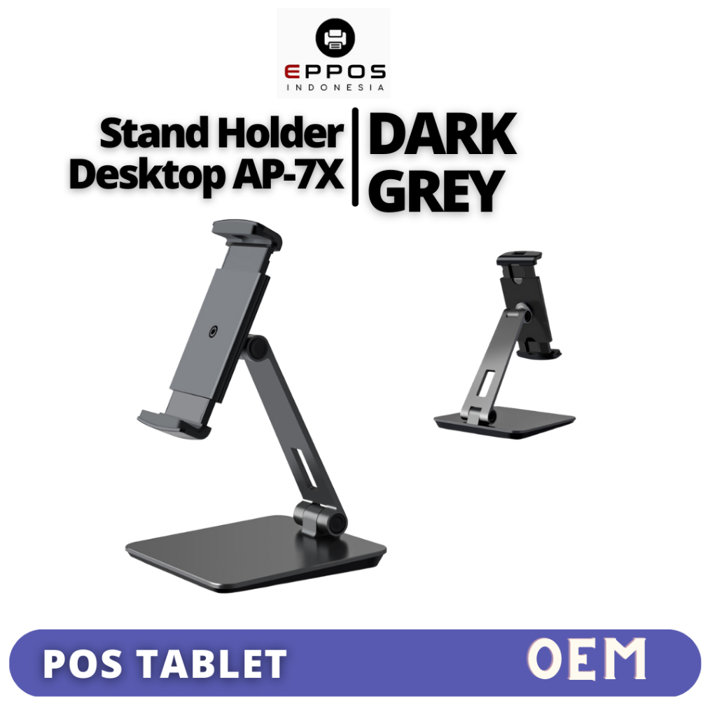 POS Tablet Stand Holder Desktop AP-7X - DARK GREY