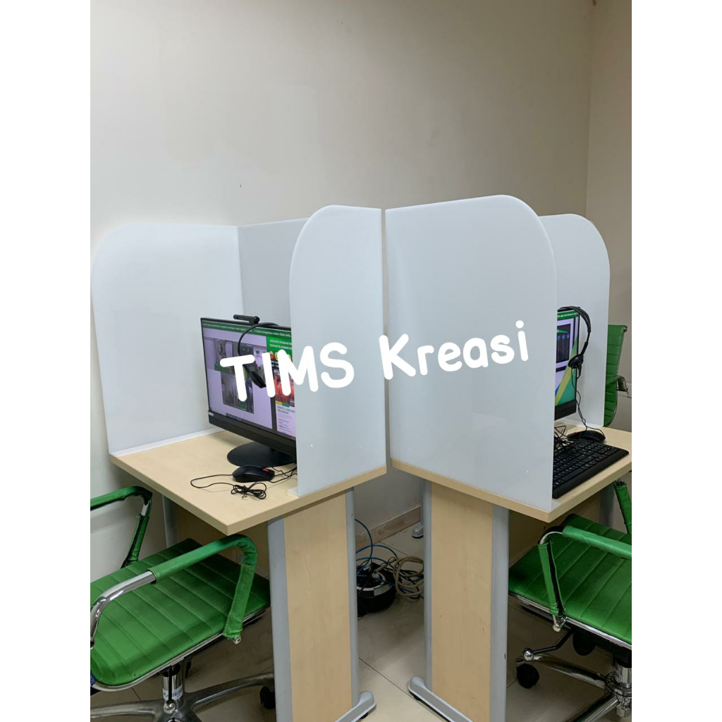 Sekat Meja | Pembatas Meja | Acrylic Droplet Protector | Bentuk U
