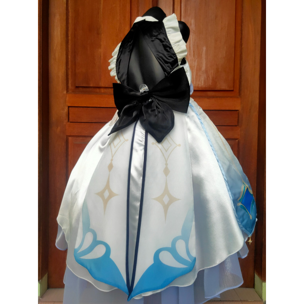 Discount Genshin Impact Lumine Maid Uwowo Fanart Costume Cosplay Rental Fullset (Kostum Cosplay