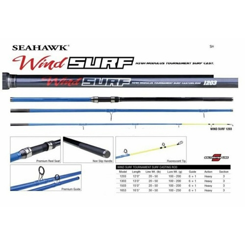 Joran Pancing Laut Seahawk Wind Surf 360 390 450 495 Pack PVC / pipa paralon