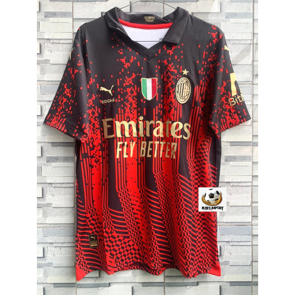 Jersey Baju Bola Milan 4th Fourth 2022 2023 Grade Ori