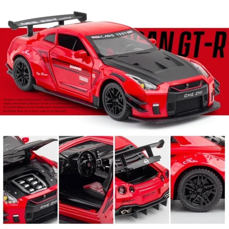 Diecast Mobil Nissan GTR R35 1:24 Alloy Model Metal Collection Mobil Nissan GTR