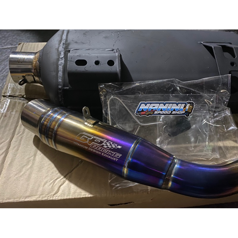 Knalpot XMAX 300cc Gp Racing Leheran knalpot titanium
