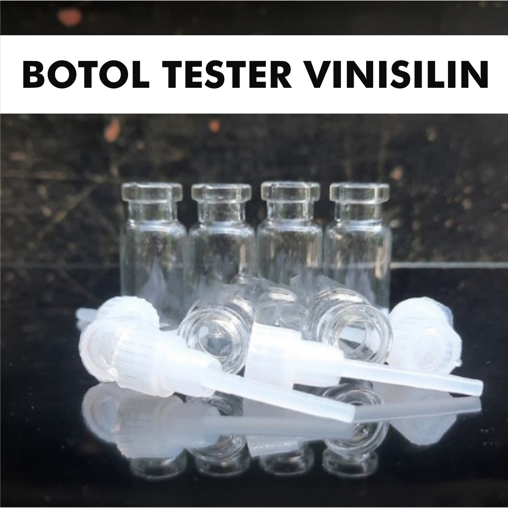 BOTOL TESTER VINISILIN 3 ML LENGKAP TUTUP 10000 pcs