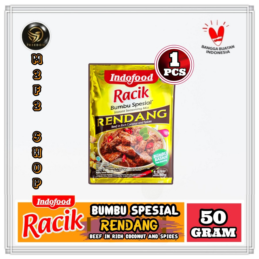 

Indofood Racik Bumbu Basah Spesial Rendang Beef in Rich - 50 gr (Kemasan Satuan)