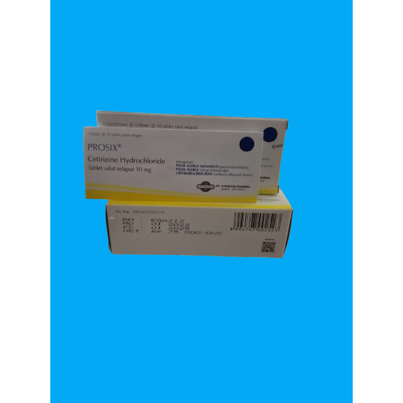 PROSIX 10MG CETIRIZINE HCl TABLET PER STRIP