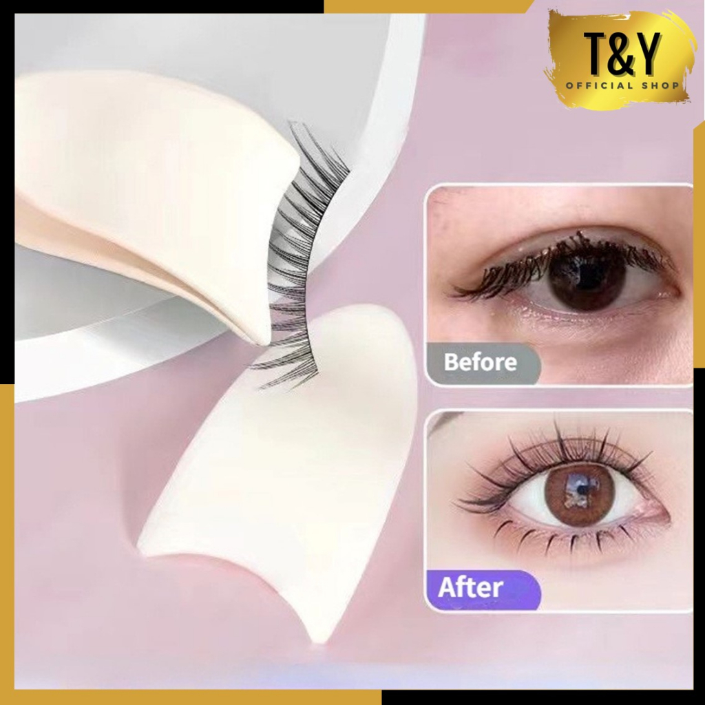 T&amp;Y Clip Pinset Aplikator Bulu Mata Alat Pasang Bulu Mata Palsu False Eyelash Alat Bantu Pasang Bulu Mata Palsu Klip Pinset Bulu Mata Pemula