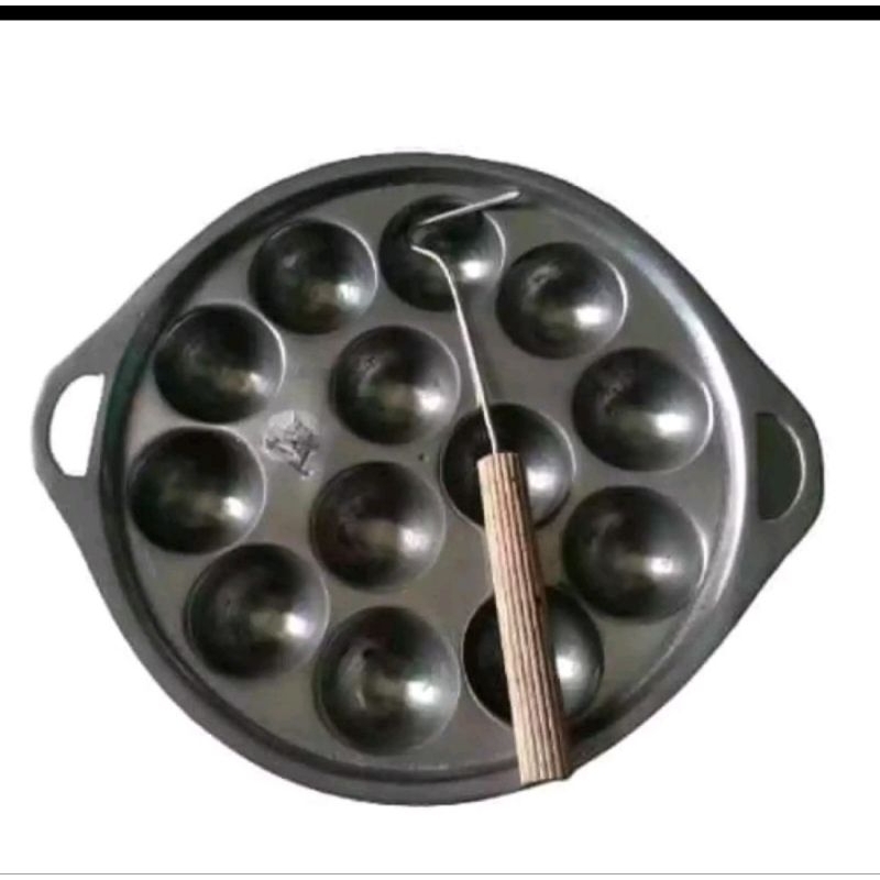 CETAKAN MARTABAK TELOR MINI /TELUR PUYUH 12LUBANG + SUTIL PENGAIT