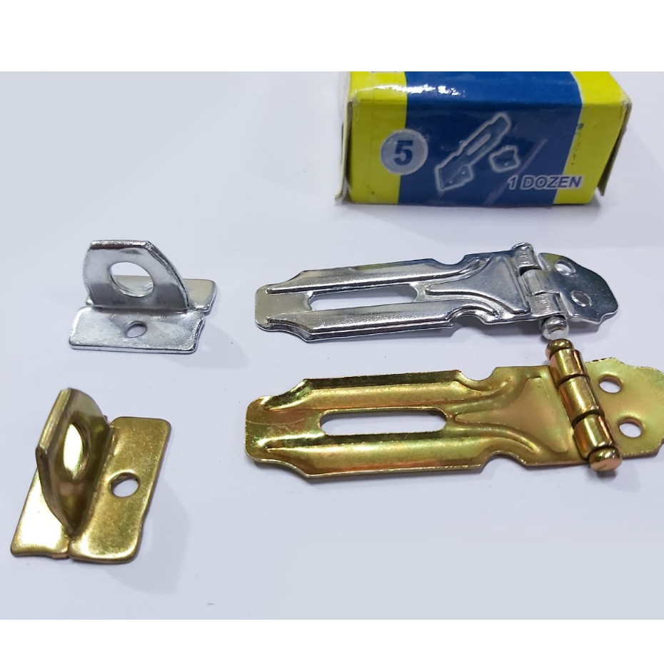 Overpal Gembok - Grendel Overpal No3(8CM), N0 4(7cm), No 5(6cm) Overpal Overval Grendel Kaitan Kunci Pintu Gembok Engsel KZK No 5 (2&quot;)Cantelan Gembok Tempat Gembok Grendel Overpal Warna 2&quot; 3&quot; 4&quot; Terlaris - KZK