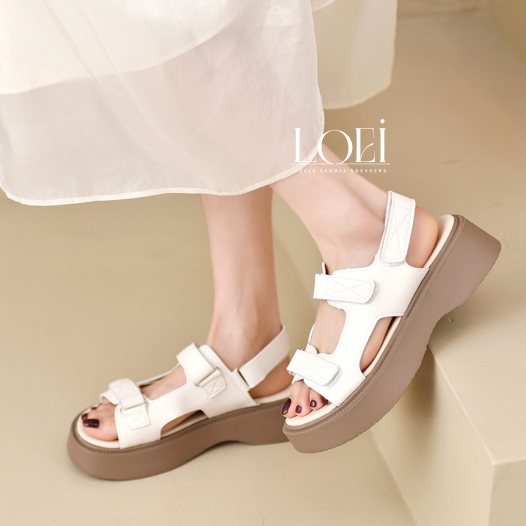 14430 Sandal Tali Wanita Import Sendal Gunung Wedges Tali