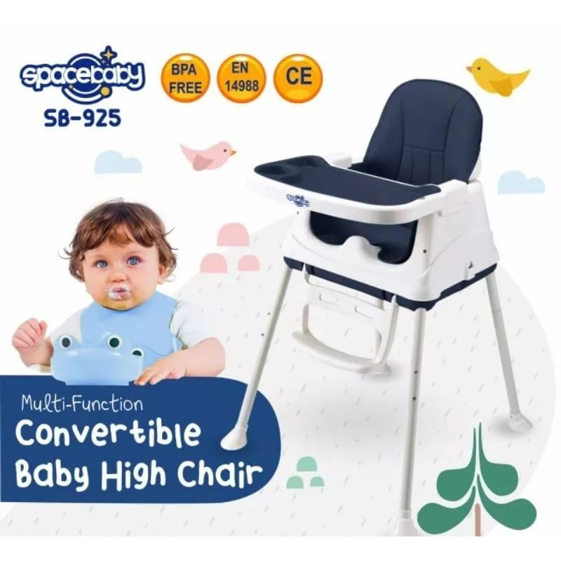 Spacebaby Multifunction Convertible 6in1 High Chair SB-925 - Kursi Makan Bayi