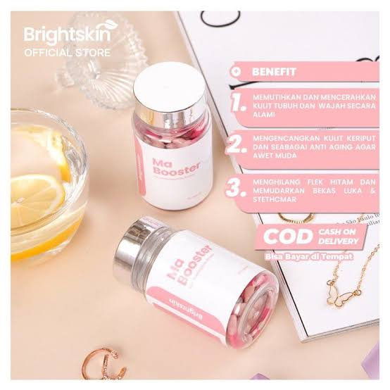 MA BOOSTER 7x Extra Whitening [ 10 Caps ] Kapsul Pemutih Badan Suplemen Pemutih Badan Herbal Terbaik